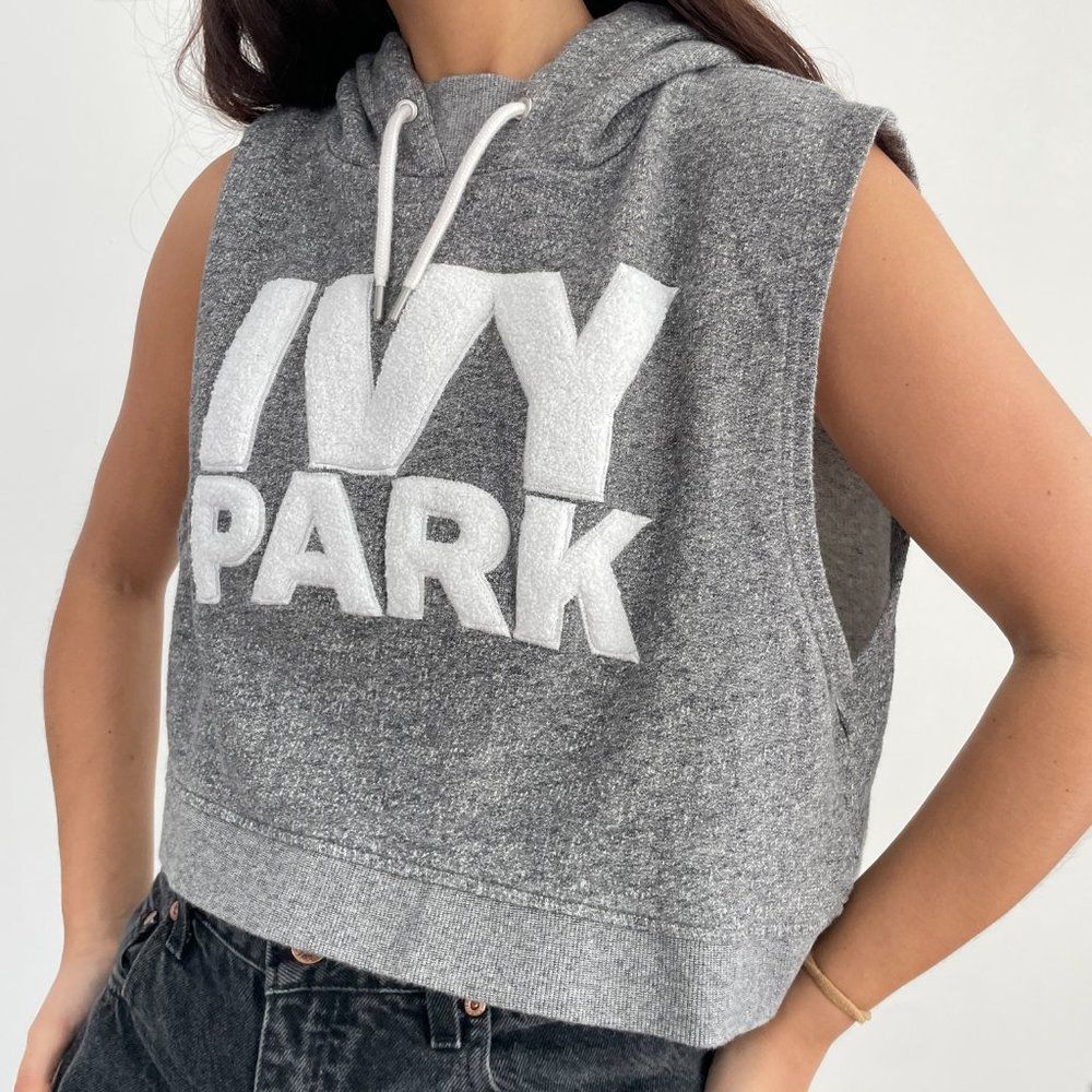 Ivy Park sleeveless cropped hoodie top